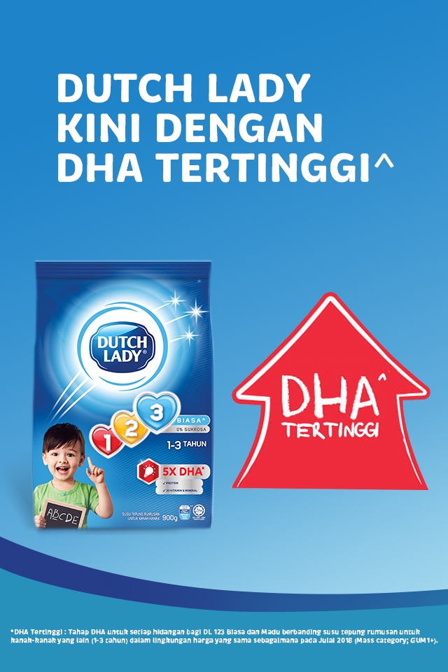 Dutch Lady Kini Dengan DHA Tertinggi